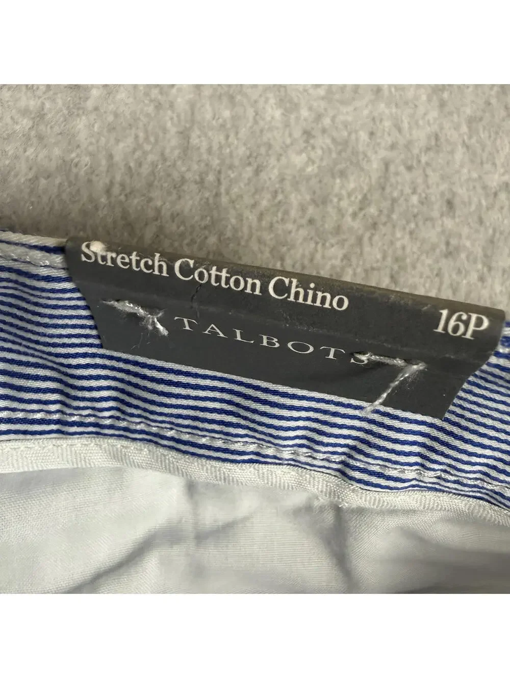Brand New Talbots Women's Size 16P Blue Cotton Stretch Chino Pants Trousers - Picture 4 of 10